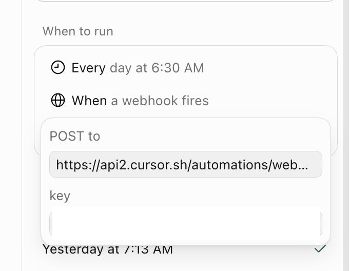 GrokBot webhook POST URL and redacted key